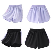 Pounoo New 2025 Shorts for Girls 4-16 Casual Solid Summer Shorts Elastic Waisted with Pocket Breathable Girls Shorts 7-8