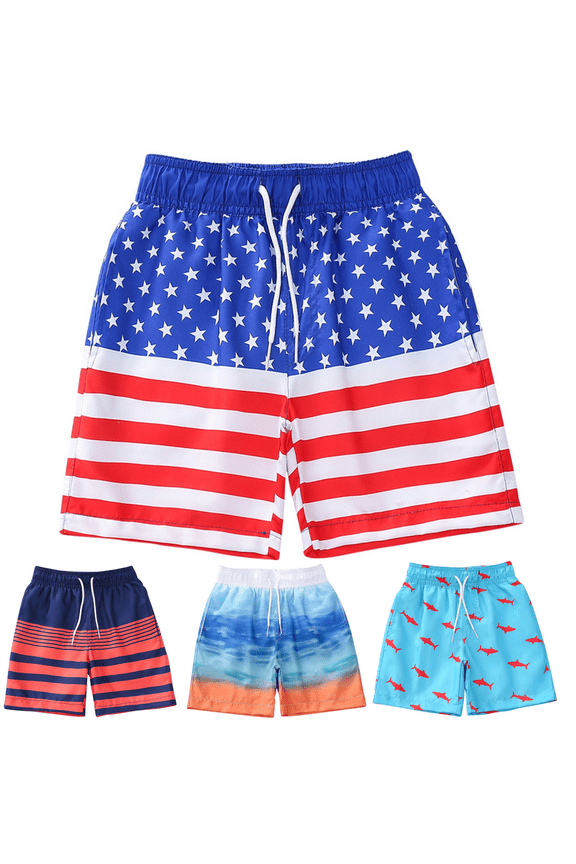 New 2025 Shorts for Girls 4-16 Casual Striped Summer Beach Shorts Elastic Waisted Tie Front with Pocket Breathable Girls Shorts 7-8