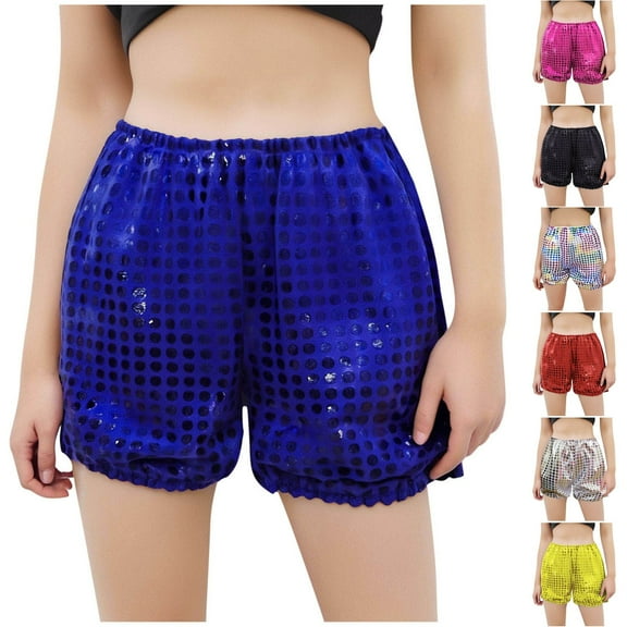 Pounoo New 2025 Shorts for Girls 4-16 Children's Glitter Shorts Solid Color Dots Leg Tight Five Leg Pants Multi Color Summer Pants Girls Shorts 7-8