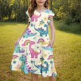 thumbnail image 1 of Pounoo New Girls Dresses 10-12 Girl'S Summer Dresses Ruffle Sleeve Tiered Swing Midi Casual Sundress With Pockets 6-15T Dresses For Kids Girls, 1 of 6