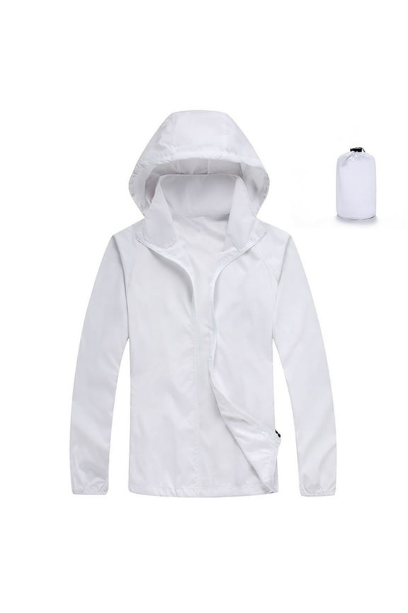 Packable Rain Jacket Ultra-Light Lightweight Waterproof Windbreaker Jackets Hoodie Light Raincoats with Storage Bag