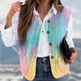 thumbnail image 1 of Pounoo Plus Size Fleece Flannel Plaid Vest Tops for Women Button Up Sleeveless Winter Coats Plush Outerwear Jacket with Pockets, 1 of 5