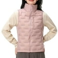 thumbnail image 1 of Pounoo Puffer Vest Women Stand Collar Full Zip Lightweight Quilted Down Sleeveless Outerwear Warm Winter Jackets Coats with Pockets Gift, 1 of 2