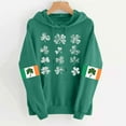 thumbnail image 1 of Pounoo St Patricks Day Sweatshirt for Women Luck Irish Clover Print Long Sleeve Hoodies Lucky Leaf Clover Sweatshirts Pullover St Pattys Tops Gift, 1 of 3