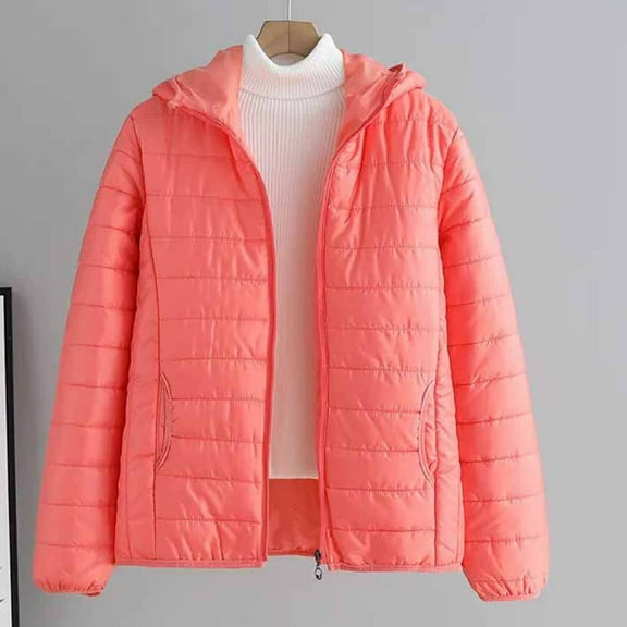 Pounoo Winter Clothing for Women Hooded Puffer Jackets for Women Lightweight Down Coats Packable Quilted Puffer Jacket Gift
