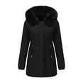 thumbnail image 1 of Pounoo Winter Puffer Jackets for Women Warm Thicken Parka for Women Waterproof Coat with Removable Faux Furry Hood, 1 of 6