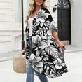 thumbnail image 1 of Pounoo Womens Cover Ups Tropical Floral Print Open Front Kimono Cardigans Lightweight Beach Cover Ups Gift, 1 of 9