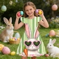 thumbnail image 1 of Pounoo Womens Maxi Dresses Bunny Print Ruffle Sleeve Loose Fit Lightweight Pullovers Cute Summer Style (For Small Wearers) Gift, 1 of 9