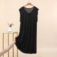 thumbnail image 1 of Pounoo Womens Modal Nightgowns Sleeveless Ruffle Trim Solid Sleep Dresses Casual Loose Lightweight Soft Comfy Sleepwear Gift, 1 of 5