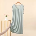 thumbnail image 1 of Pounoo Womens Modal Nightgowns Sleeveless Ruffle Trim Solid Sleep Dresses Casual Loose Lightweight Soft Comfy Sleepwear Gift, 1 of 9