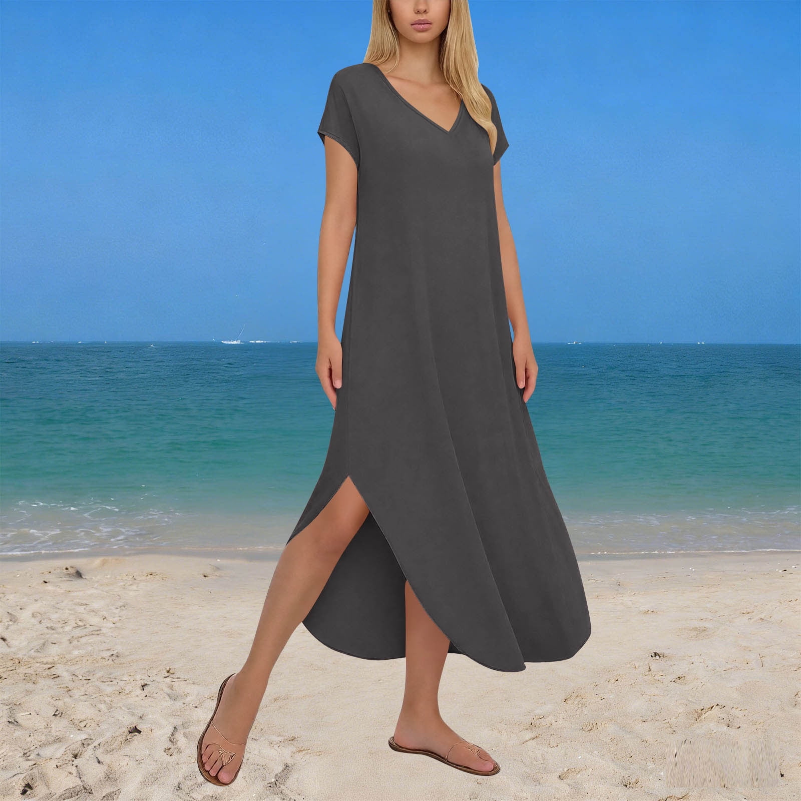 halter white dress 100% Cotton Neck Tier Midi 38
