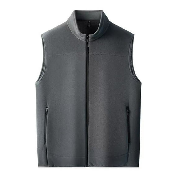 Pounoo Womens Polar Fleece Vest Outerwear Standing Collar Full Zipper Lightweight Soft Sleeveless Coat for Women with Pockets Gift