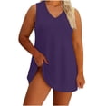 thumbnail image 1 of Pounoo Womens Tank Tops Ribbed Knit Sleeveless Crew Neck Slim Fit Stretchy Pullovers Casual Daily Blouses Simple Basic Style Gift, 1 of 6
