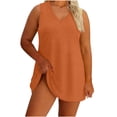 thumbnail image 1 of Pounoo Womens Tank Tops Ribbed Knit Sleeveless Crew Neck Slim Fit Stretchy Pullovers Casual Daily Blouses Simple Basic Style Gift, 1 of 6