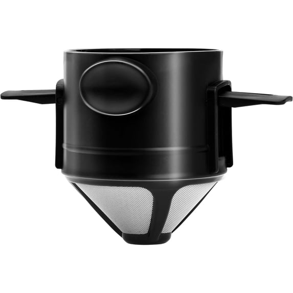 Pour Over Coffee Dripper, Reusable Stainless Steel Filters, Easy to Clean Camping Filter, Portable Collapsible Maker, Paperless Travel Makers