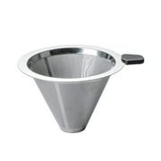 Pour Over Coffee Dripper   Stainless Steel Coffee Filter Slow Brewing Double Layer Fine Mesh Coffee Strainer Reusable Coffee Maker Filter For 1 2 Cups