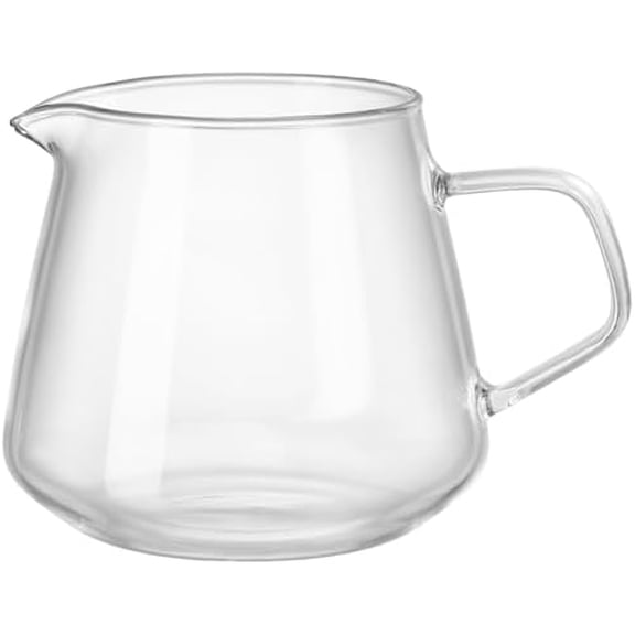 Pour Coffee Maker Glass Coffee Server Latte Art Pitcher Home Carafe Cup Server Simple Drinks Dispenser Clear Maker(650 ML)$$Home Decor, Kitchen, & Other