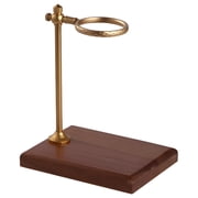 Pour Over Coffee Stand, Adjustable Dripper Holder, Solid Wood Base, Brass Metal Filter Brewer, Elegant Design for Home Office Cafe Bar Flavor Extraction