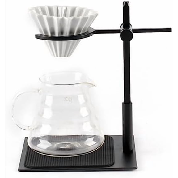 Pour Over Coffee Stand Aluminum Alloy, Adjustable Dripper Station for Home Office Brewing, Portable with Antislip Base Even Water$$Home Decor, Kitchen, & Other