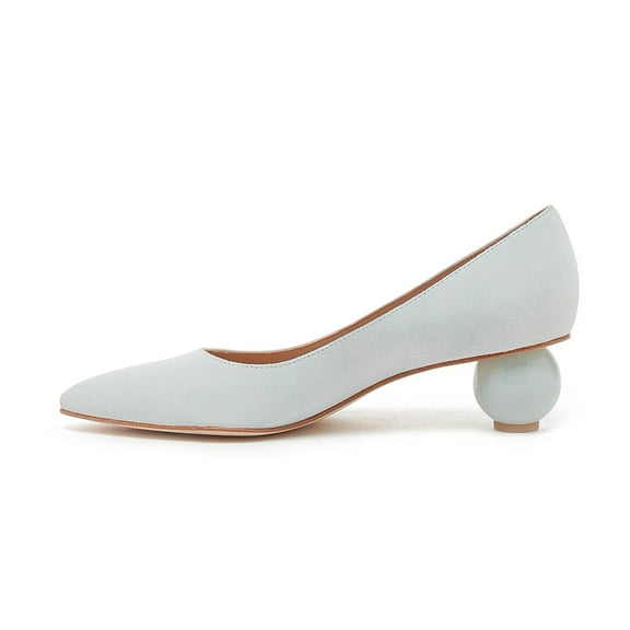 Pour La Victoire Kiki Unique Sphere Heel Pointed Toe Dress Classic Fashion Pumps (Pale Sage, 5.5)