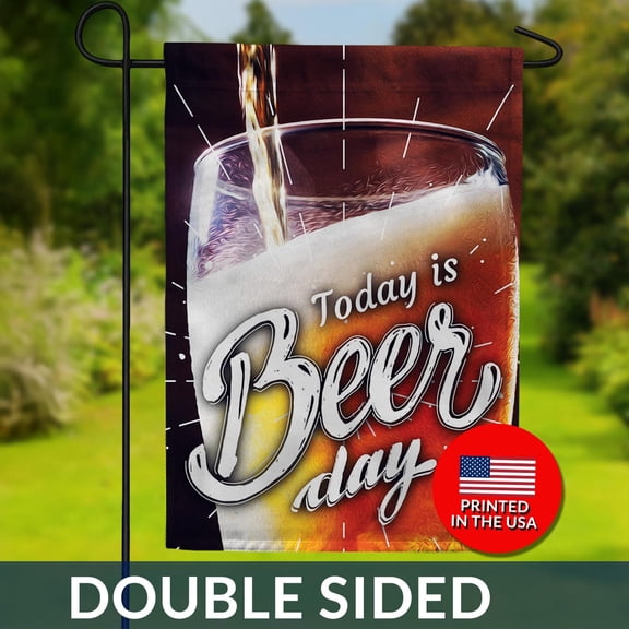Pour Me A Beer Flag Double Sided Beer Day Garden Decor