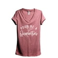 thumbnail image 1 of Pour Me A Quarantini Women's Fashion Relaxed V-Neck T-Shirt Tee Heather Rouge Large, 1 of 3