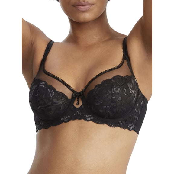 Women's Pour Moi 28602 Ooo La La Non-Padded Underwire Bra (Black/Slate 38E)