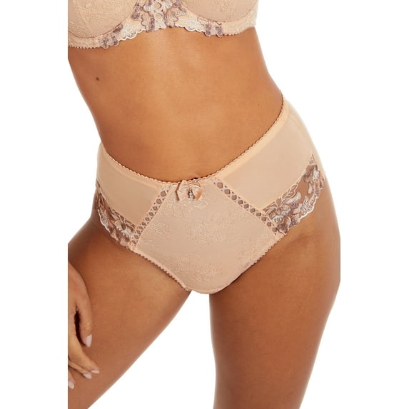 Pour Moi Womens Sofia Embroidered High-Waist Brief Style-3834