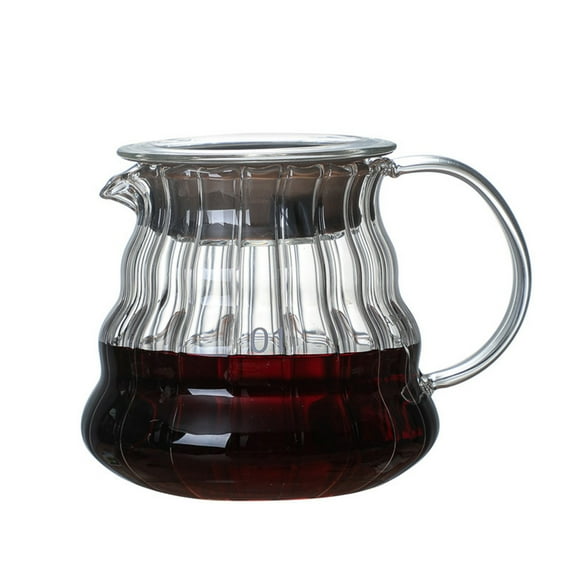 Pour Over Coffee Dripper Brew Heat Resistant High Borosilicate Glass Coffee Maker Come Coffee Server with Lid