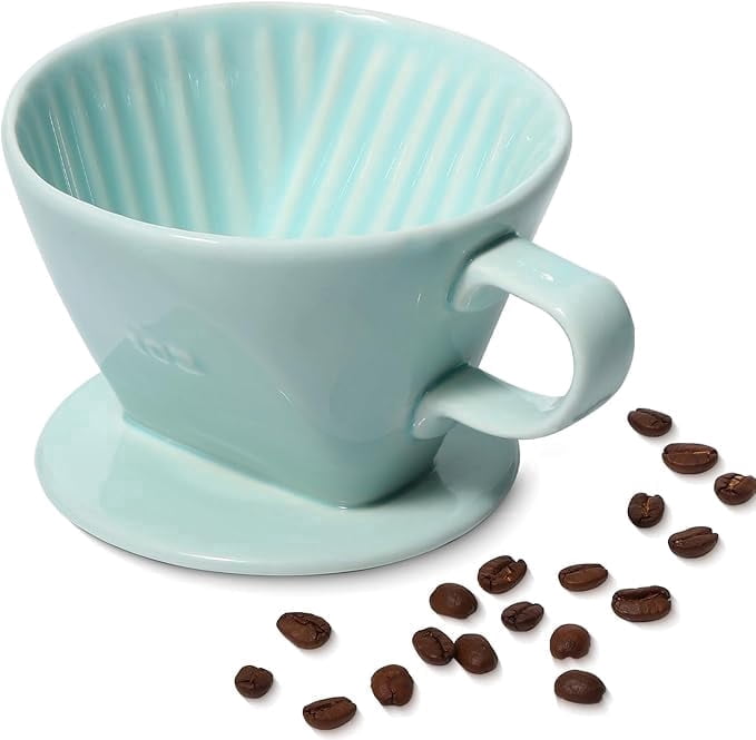 Pour Over Coffee Dripper, Ceramic Pour Over Coffee Maker, Green ...