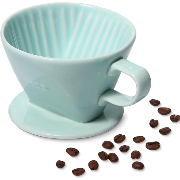 Pour Over Coffee Dripper, Ceramic Pour Over Coffee Maker, Green