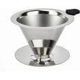 thumbnail image 1 of Pour Over Coffee Dripper, Stainless Steel Filter, Easy to Clean Paperless Pour Over Coffee Maker, Reusable Filter for 1-2 Cup, 1 of 6