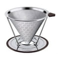 thumbnail image 1 of Pour Over Coffee Dripper Stainless Steel Slow Drip Coffee Filter Metal Cone Paperless Reusable Single Cup Coffee Maker, 1 of 6