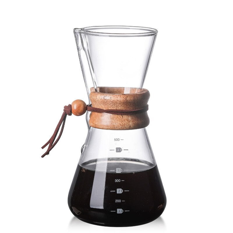 Pour Over Coffee Maker, BPAFree Glass Carafe Hand Coffee Dripper Brewer Pot,800ML