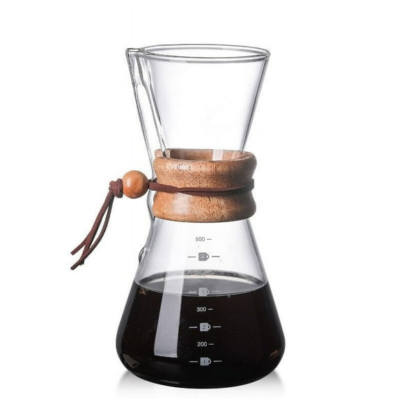 Pour Over Coffee Maker, BPA-Free Glass Carafe -Hand Coffee Dripper Brewer Pot,800ML