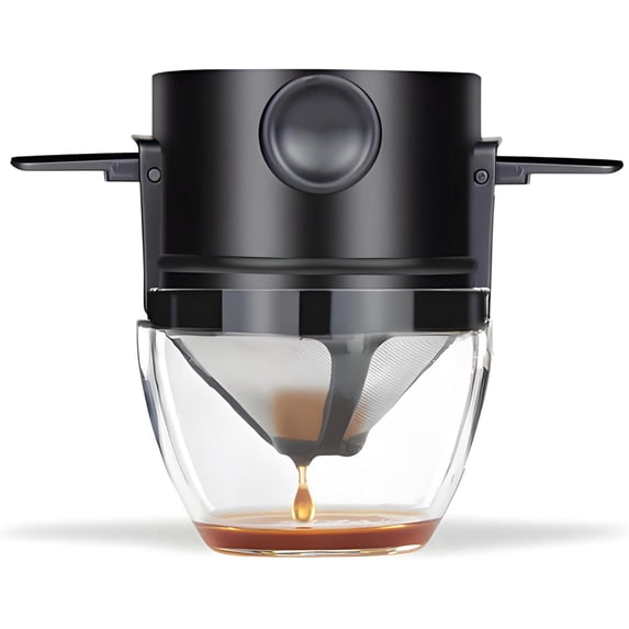 Pour Over Coffee Maker, Manual Drip Coffee 250ml Cup with Stainless Steel Mesh Filter, to Clean for Home,Office, Travel, Camping, Portable Coffee Kit