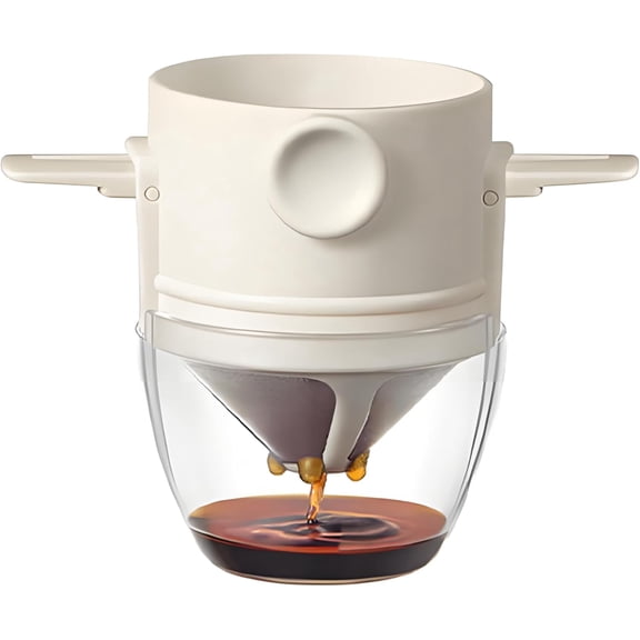 Pour Over Coffee Maker, Manual Drip Coffee 250ml Cup with Stainless Steel Mesh Filter, to Clean for Home,Office, Travel, Camping, Portable Coffee Kit