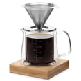 thumbnail image 1 of Pour Over Coffee Maker Set Double Wall 16 Oz Drip Permanent Filter, 1 of 9