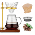 Pour Over Coffee Maker Set with Adjustable Stand, Glass Dripper, 20.3 ...