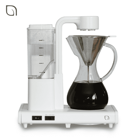 Willow Kitchen Eco Series 10-Cup Pour Over Drip Hot & Iced Coffee Maker Machine with Even Pour Blooming Technology & Auto Drip Stop, White