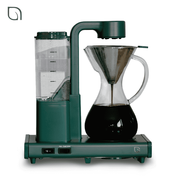 Willow Kitchen Eco Series 10-Cup Pour Over Drip Hot & Iced Coffee Maker Machine with Even Pour Blooming Technology & Auto Drip Stop, Green