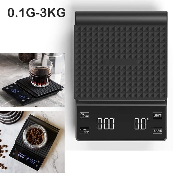 Pour Over Coffee Scale with Timer, Multi-Functional Kitchen Food Scale with Gram & Ounce Units for Slow Drip and French Press Coffee