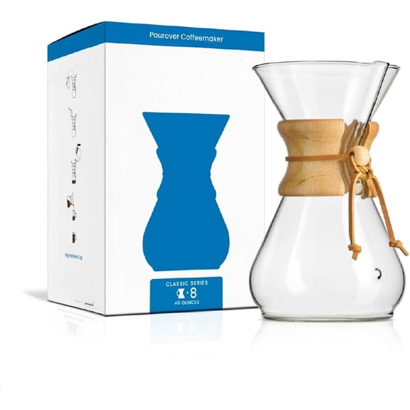 Pour-Over Glass Coffeemaker - Classic Series - 8-Cup - Exclusive Packaging
