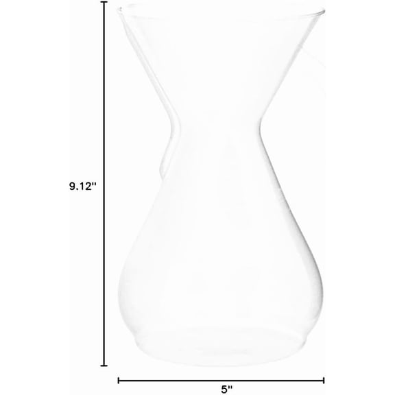 Pour-Over Glass Coffeemaker - Glass Handle Series - 8-Cup - Exclusive Packaging