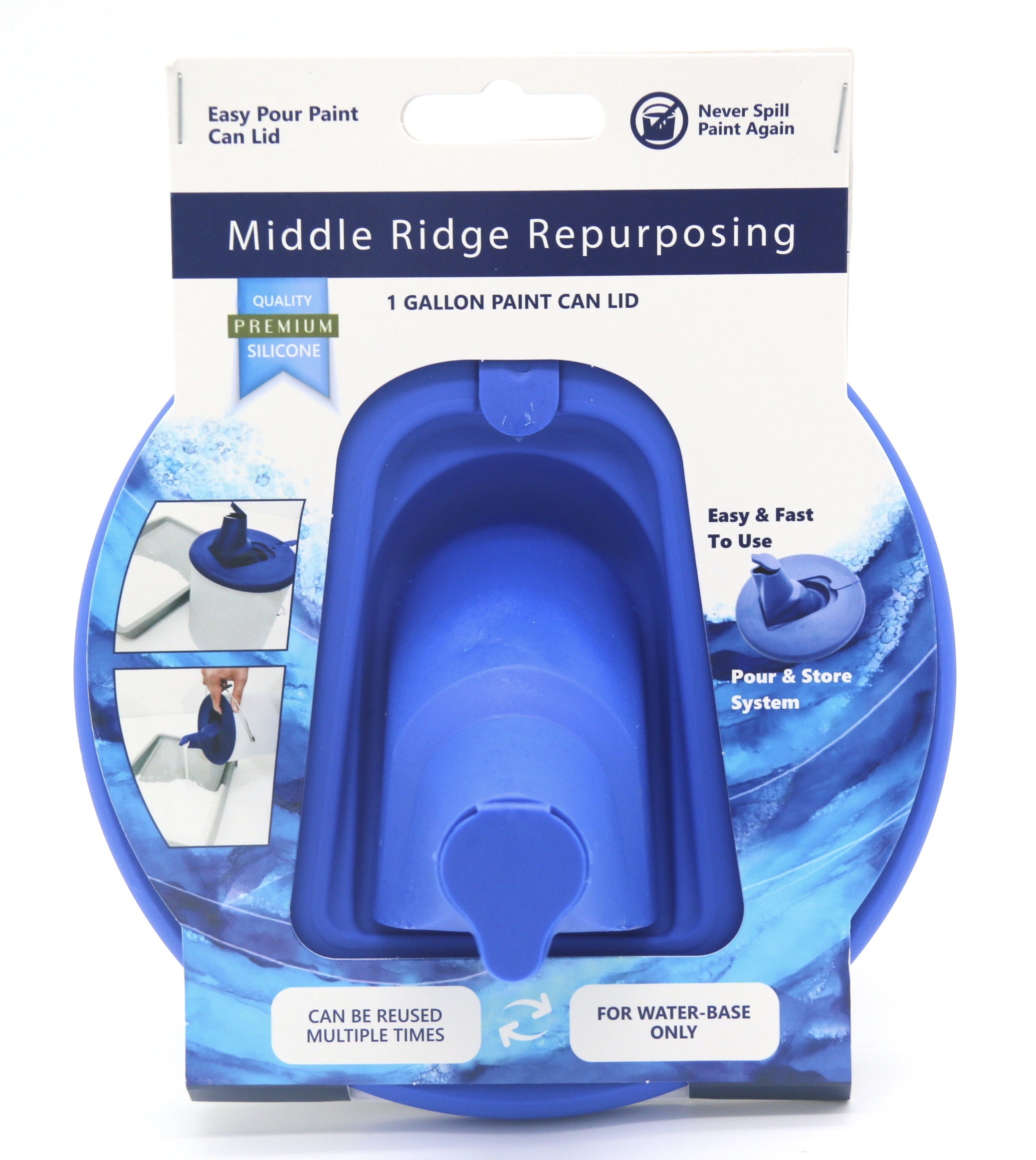 Pour and Store Gallon Paint Can Lid (2 Pack)