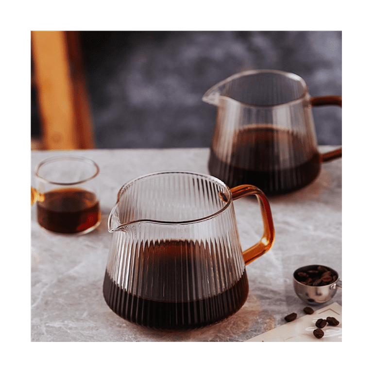 Pour over Coffee Dripper Coffee Pot Set Coffee Server Coffee Maker Cup V02  Glass Coffee Funnel Drip Coffee Set B