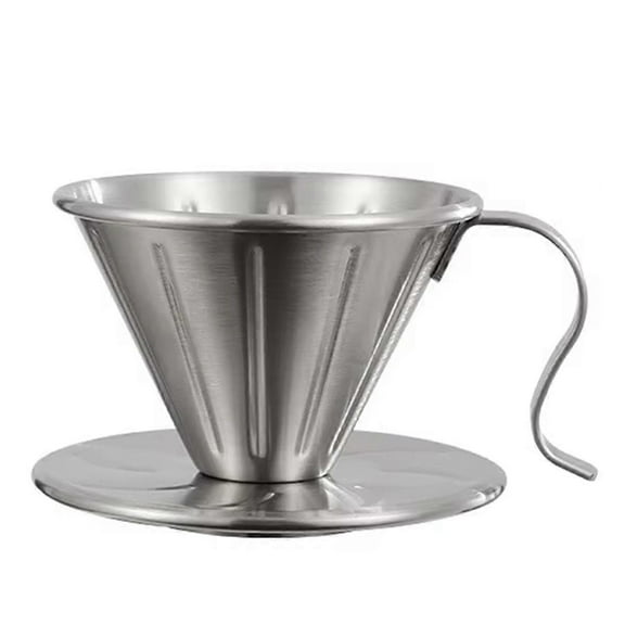 Pour over Coffee Filter Holder with Handle Reusable Coffee Dripper Paperless 304 Stainless Steel Dri