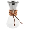 thumbnail image 1 of Pour over Coffee Maker, 20 Oz Borosilicate Glass Carafe and Reusable Stainless Steel Permanent Filter Manual Dripper Brewer with Real Wood Sleeve, 1 of 1
