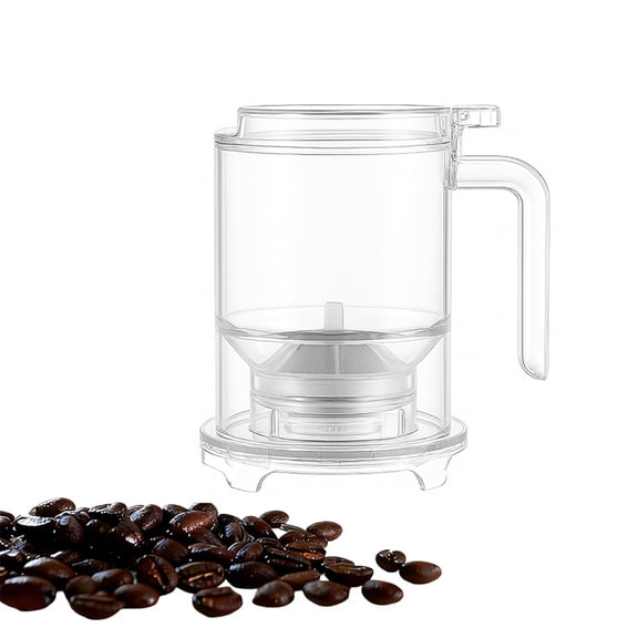 Pour-over & Immersion Coffee Dripper & Maker, Stop-Valve 17oz Steep-and-Release Brewer, 304 Stainless Steel Mesh Filtere