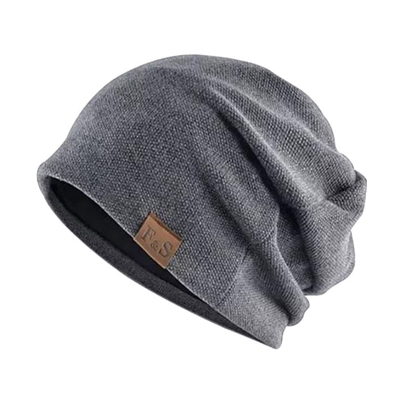 PoureLoom Beanie Hat for Men Women Slouchy Beanie Skull Sleep Cap Soft Lightweight Chemo Hat Stretch Cancer Headwear Dark Gray One Size